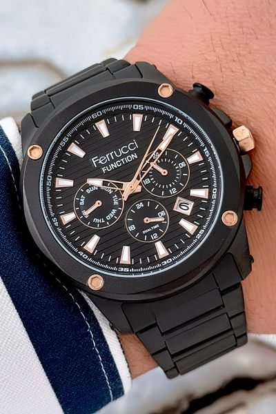 Ferrucci Function Men's Wristwatch 3Atm Bracelet Gift Zmfer089 Character Steel Band & Case