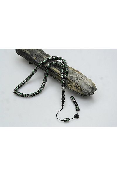 Skygo Oltu Stone Green Knitted Embroidered Rosary