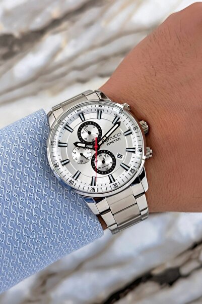 Ferrucci Function Gümüş Renk Çelik Kordon&Kasa Erkek Kol Saati 3 ATM+Bileklik zmfer109