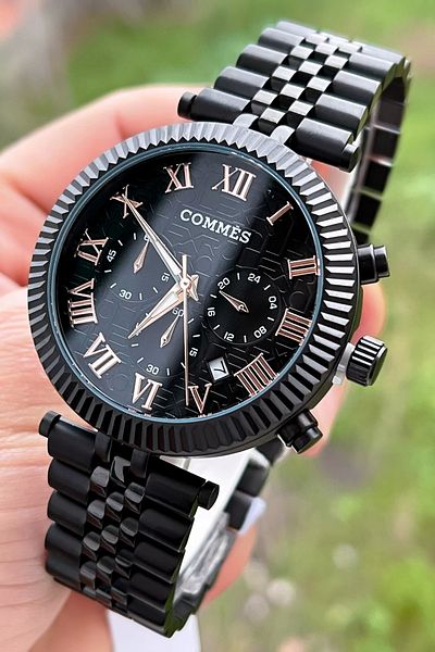 COMMES Men's Wristwatch Crono Functions Active Silver Color