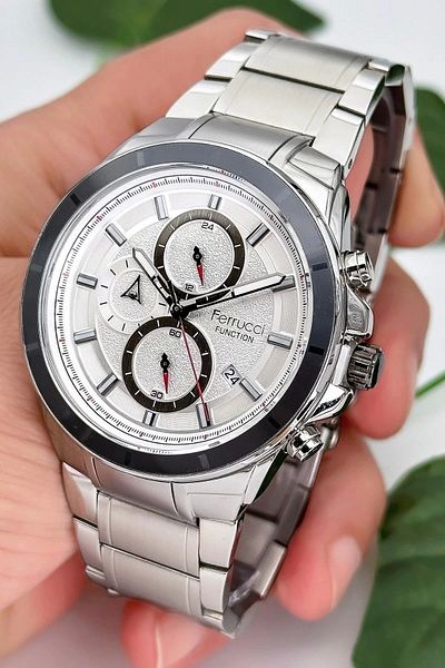 Ferrucci Function Men's Wristwatch Steel Strap Steel Case 3 Atm Water Resistance