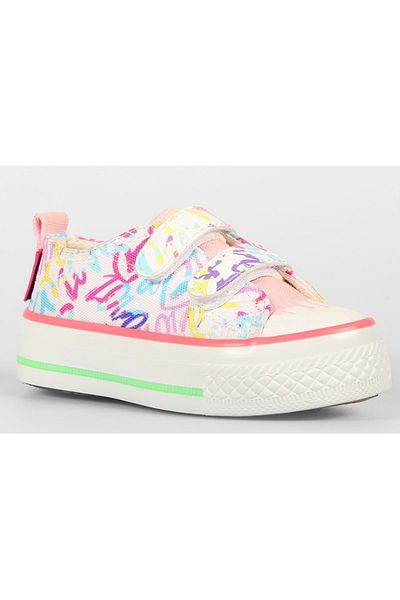 Kocamanlar Ayakkabı Vicco Done Konvers Orthopedic Children's Sports Shoes White-Pink