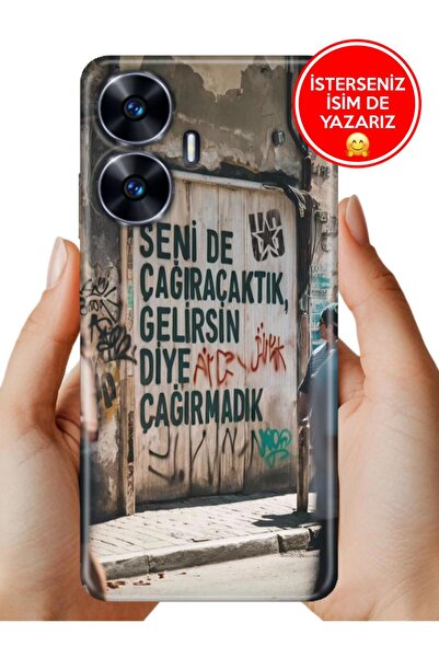 realme C55 Kılıf Baskılı TR-Üretim Kapak Silikon Çağırmadık