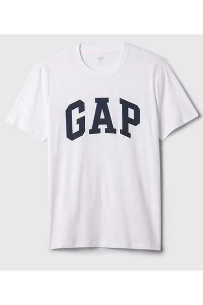 GAP Καθημερινό μαλακό βασικό λογότυπο 856659   Μπλουζάκι Κοντομάνικο T-shirt Ανδρικό T-shirt Λευκό