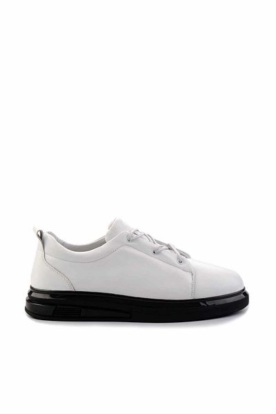 Bambi White Genuine Leather Men's Sneakers E01347042703