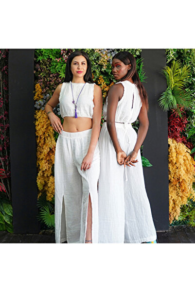 PHUTİ COLLECTION Muslin Front Slit Pants