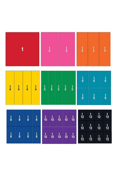 Learning Resources Magnetic set with fractions - Squares