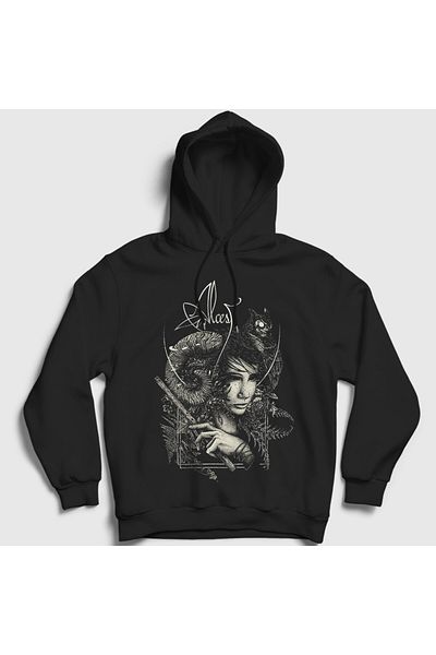 Presmono Унисекс суитшърт с качулка Black Myth Metal Alcest 523567tt