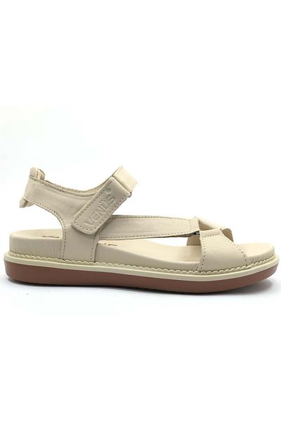Kocamanlar Ayakkabı Comfort Orthopedic Women's Sandals - Venus Siyu Haktan Needle Garment Beige