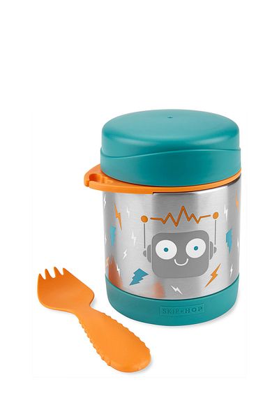 Skip Hop Robot 2 Pieces Stainless Steel Food Storage and Transport Thermos