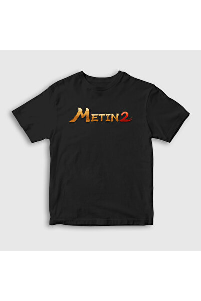 Presmono Unisex dečja crna logotip igra Metin2 T-shirt 522647tt