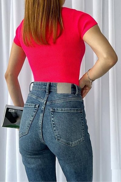 vuvutasarım Νέα σεζόν U Neck Knitwear Γυναικεία μπλούζα με κοντό μανίκι 0303