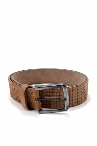 Bambi Мъжки колан от естествена кожа Mink Suede U08657082402