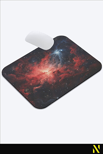 nilizma Цветна ергономична подложка за мишка с мотив от галактиката и противоплъзгаща повърхност, идеална за използване у дома и в офиса