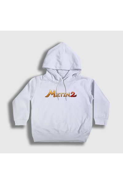 Presmono Unisex Παιδικό λευκό λογότυπο Παιχνίδι Metin2 Φούτερ με κουκούλα 522637 ττ