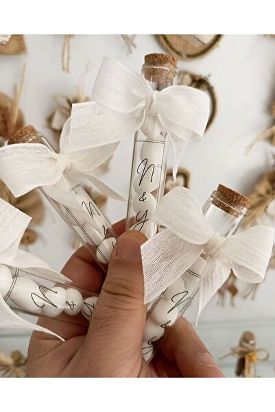 Mia Bella Mantar Kapaklı Şişede Badem Şekeri Söz, Nişan, Kına, Düğün Hediyeli...