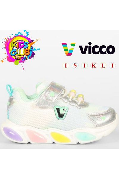 Kocamanlar Ayakkabı Vicco Gelato Luzlu Orthopedic Children's Sports Shoes White