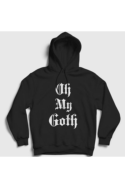 Presmono Унисекс черен суитшърт с качулка Oh My Goth 523700tt