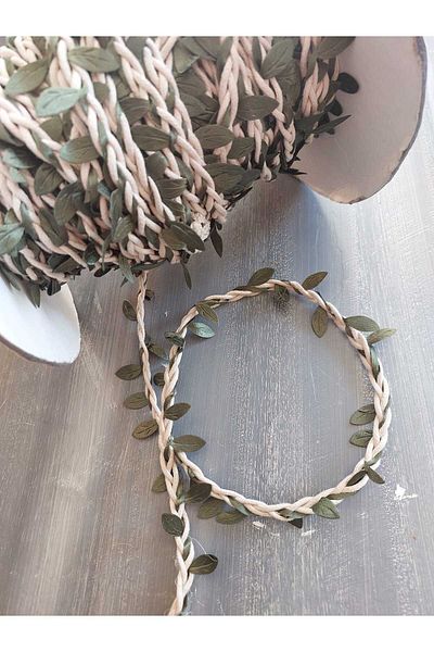 lolipophobi Leather Mesh Leaf Strip 3 Mt, Wicker Mesh, Leaf Strip, Decorative