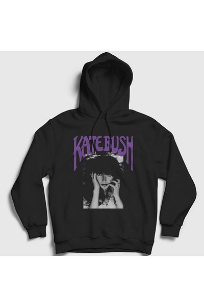 Presmono Unisex Μαύρη αφίσα Kate Bush Gate Φούτερ 523933 ττ