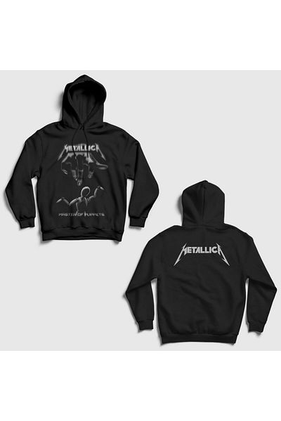 Presmono Φούτερ με κουκούλα Unisex Black Master Of Puppets V3 Metallica με στάμπα στην πλάτη 523233 ττ