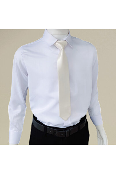 Algitsin O L A 1-12 Years Children's Tie - Cream+Ecru