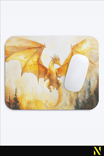 nilizma Ергономична подложка за мишка с драконови мотиви – неплъзгаща се основа, цветен и удобен дизайн
