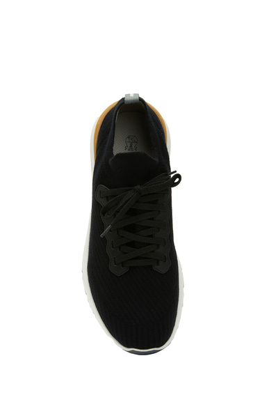 Brunello Cucinelli Siyah Logo Detaylı Erkek Sneaker