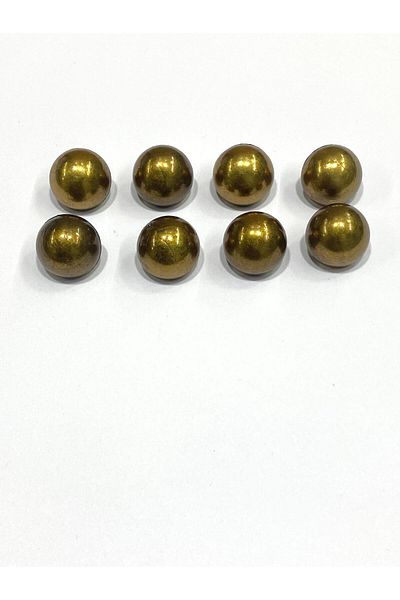 karantuhafiye Antique Gold Tone Metalized Plastic Blouse Cardigan Button Set (8 Pcs) - 1.5 cm