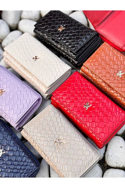 Zeynep Ceyda Koçak Wicker Woven Model Multi-Compartment Medium Size Wallet