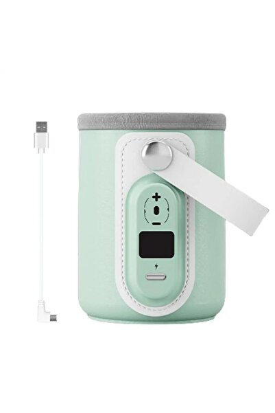 Zigver Biberon ısıtıcısı kablosuz süt ısıtıcı USB şarj edilebilir süt ısıtma termostat otomatik seyahat süt