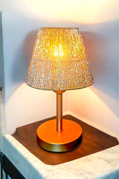 Bubihome Gold Lampshade - Gold Metal Body, Gold Metallic Head (Electric)
