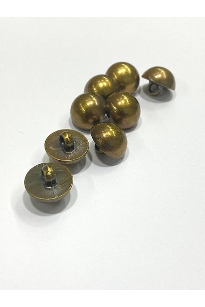karantuhafiye Antique Gold Tone Metalized Plastic Blouse Cardigan Button Set (8 Pcs) - 1.5 cm