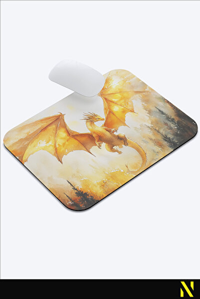 nilizma Ергономична подложка за мишка с драконови мотиви – неплъзгаща се основа, цветен и удобен дизайн