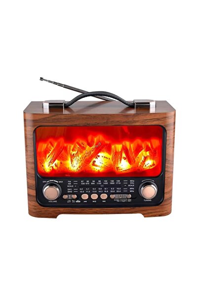 ataşbey Rt-733 Şömine Görünümlü Nostaljik Bluetooth-usb-sd Radyo Mp3 Müzik Ku...
