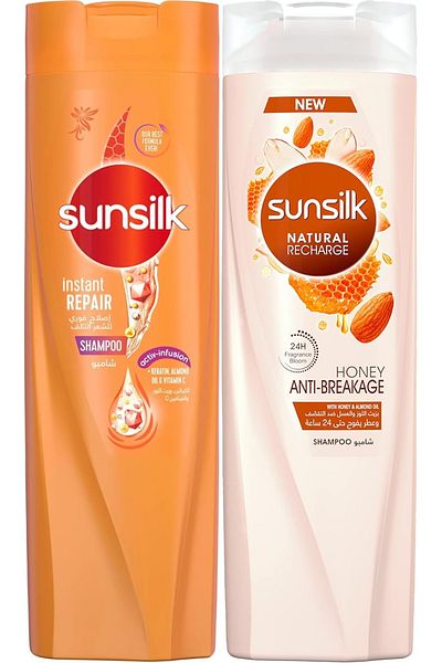 Sunsilk Set of mix Sunsilk shampoo natural recharge honey anti breakage And Instant Repair Shampoo 350ML
