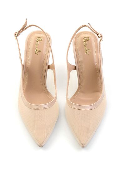 Bambi Pantofi clasici cu toc de damă bej K01209078022