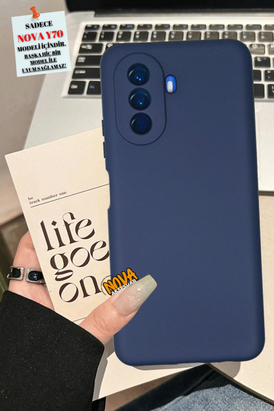 cepmoda Huawei NOVA Y70 Telefon Kılıfı Soft doku içi Süet Tam kavrama kapak |...