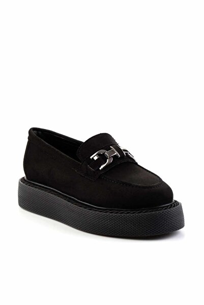 Bambi Siyah Kadın Loafer Ayakkabı K01192180002