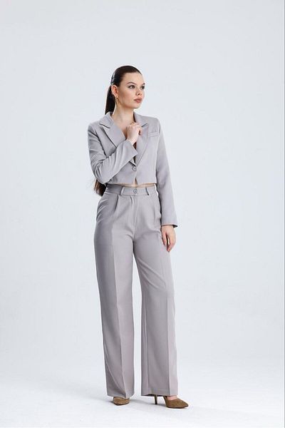 AL&SU BUTİK Women's Jacket and Pants 2 Piece Set