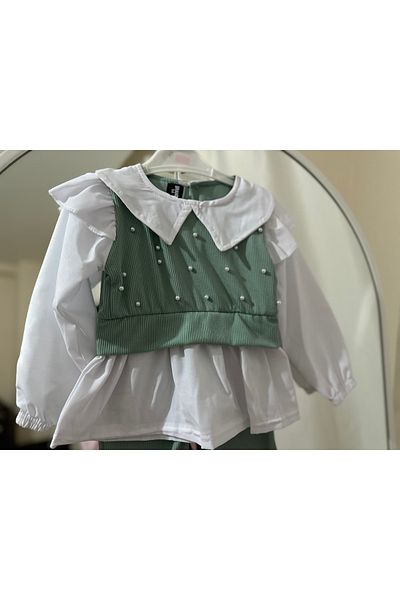 MODA Girl's Pearl Detail Double Suit