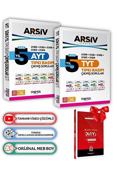 Marka Yayınları Tyt Ayt Arşiv Serisi Son 5 Yıl Birebir Çıkmış Sorular Tıpkı B...