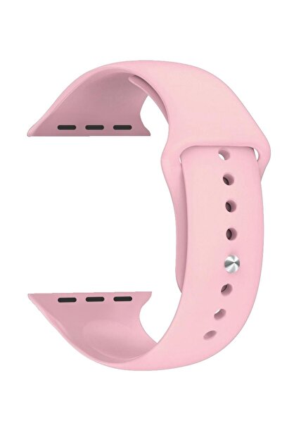 Ferrucci Pembe Renk Silikon Akıllı Saat Kordonu İvo-7, S8, S8 Plus S10 Max Modelleriyle Uyumlu, 42mm/44mm/45m