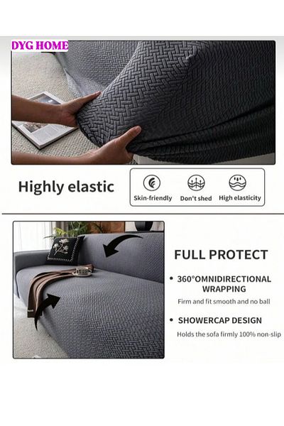 dyg home Seat Cover on Three-Seater Sofa and Case Sofa Cover