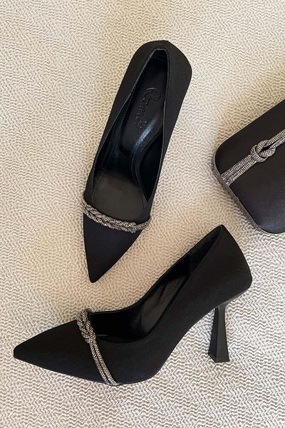 Bambi Matte Black Women's Classic Heeled Shoes K 01231348038