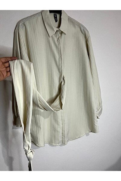 TUĞBA BUTİK BELİ KUŞAKLI Kendinden Belden Bağlamalı Gömlek Tunik Gömlek Yeni ...