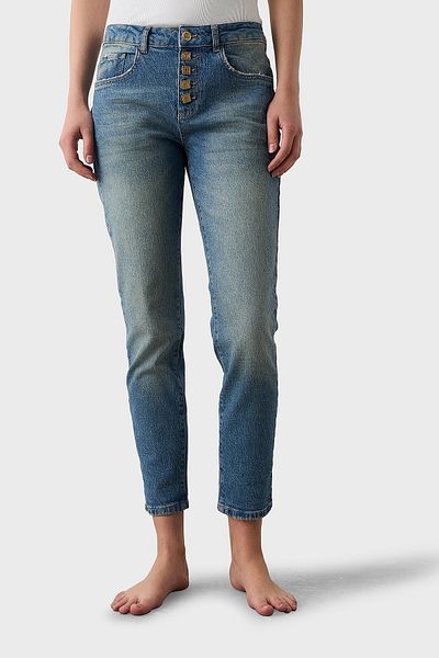 BSB Boyfriend High Waist Narrowing Leg Jeans Trousers Pants 053