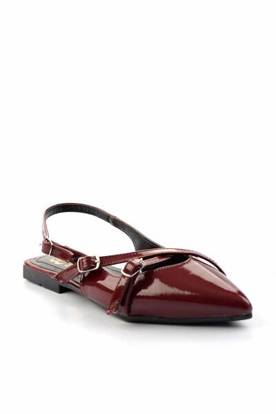 Bambi Claret Red Patent Leather Women's Classic Heeled Shoes - K01473010508