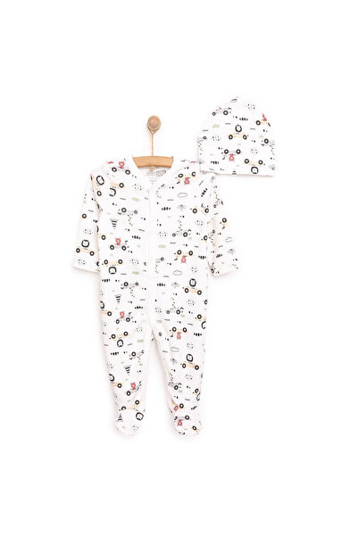 ebebek Hello Baby HelloBaby Yenidoğan Araçlar Baskılı Erkek Tulum-Şapka Erkek...