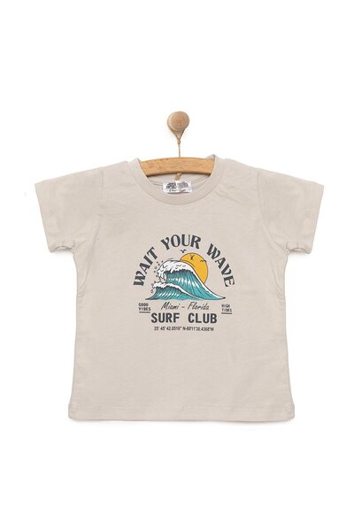 ebebek Hello Baby HelloBaby Basic Dalga Baskılı Tshirt Erkek Bebek